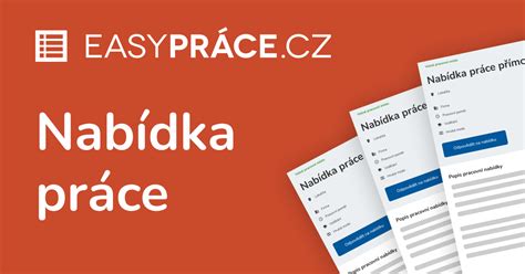 Aktuální nabídka práce – Prachatice a okolí 